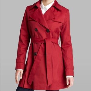 DKNY 3/4 length Rebel Red Trench Coat - Small - New w/ Tags